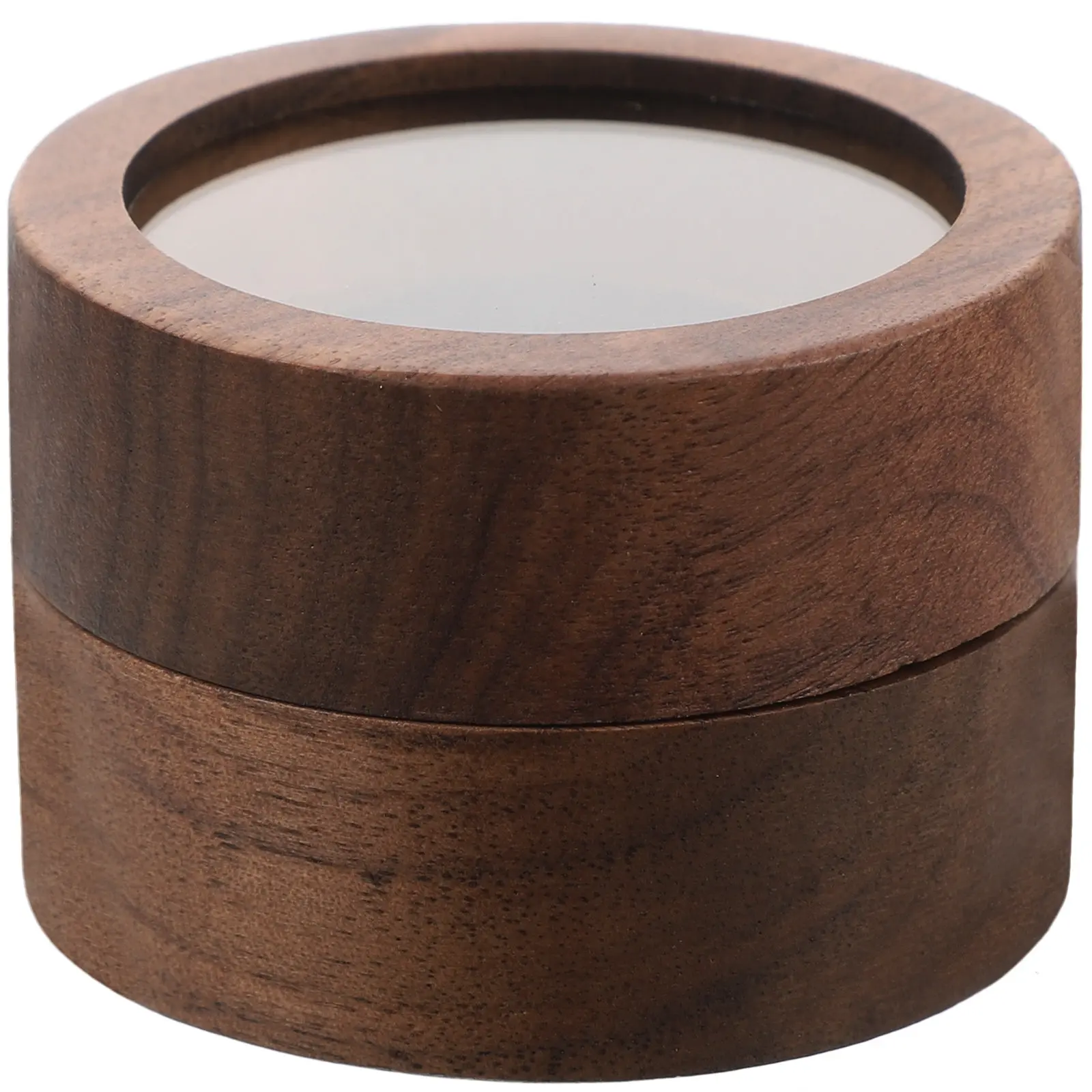 

Round Wood Ring Box Elegant Compact Ring Storage Case for Wedding Rings Engagement Proposal Jewelry Packaging Display Gift Box