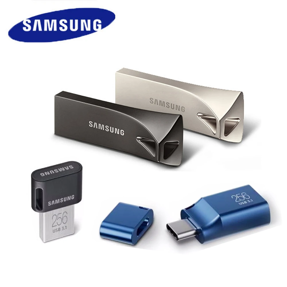 Samsung USB 3.1 Flash Drive 64GB 300MB/s 128GB 256GB 512GB 400MB/s Metal Memory Stick Pendrive for smartphone tablet computer