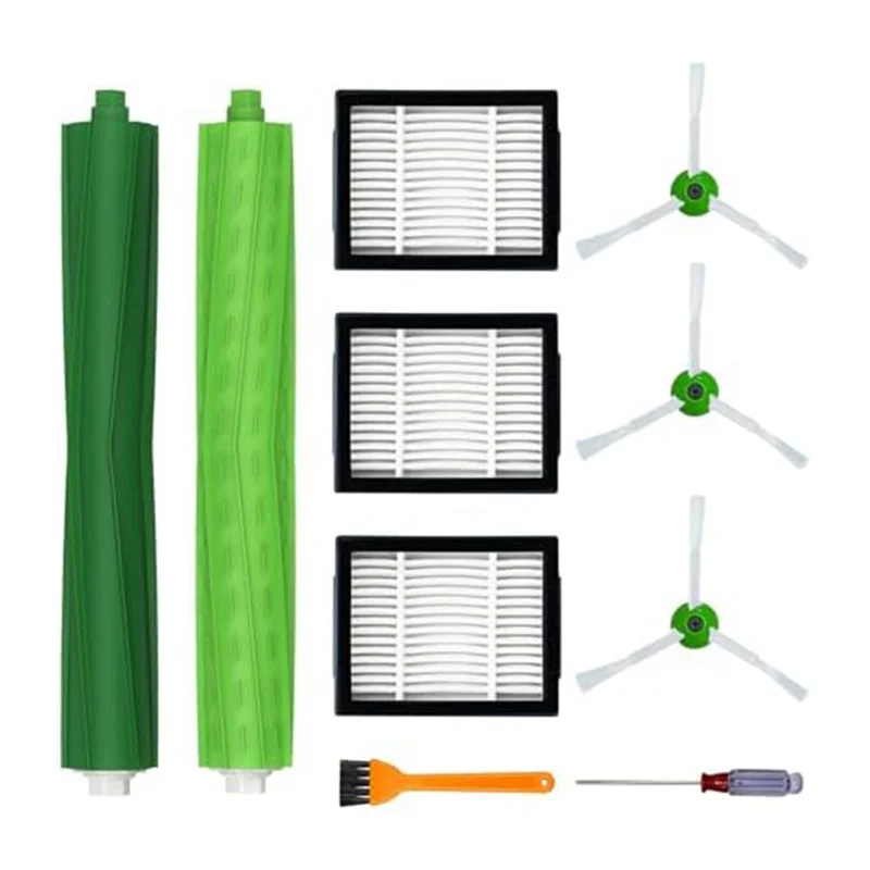 Abud-para irobot roomba i3 i3 + i4 i6 i6 + i7 i7 + i8 i8 +/plus e5 e6 e7 i, e & j série aspirador de pó principal escova lateral filtros hepa