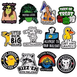 Cartoon Quotation Enamel Pin Brooches For Women Pins Badge on Backpack Costume Accessories Fashion Jewelry Gifts for Friends