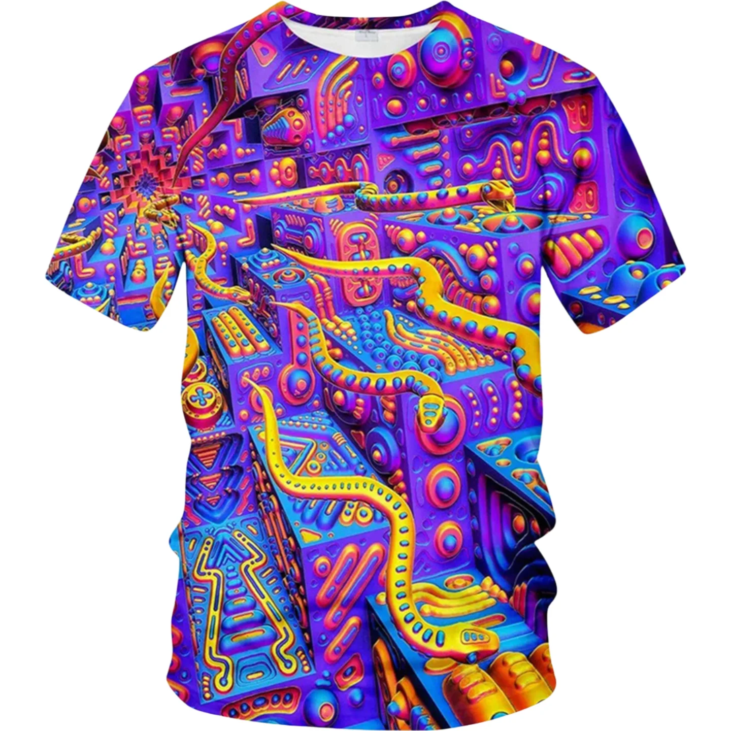 

Summer Casual Short Sleeve O-Neck T-Shirt Colorful Trippy T-Shirt for Women 3d Printed Painting Cool Designs T Shirt Tee Shirts