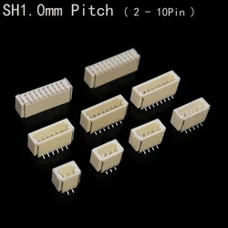 50 Pcs JST SH1.0 SH 1.0mm Pitch 2/3/4/5/6/7/8/9/10 Pin Connector Horizontal / Vertical SMD DIP Pin Header 2P3P4P5P6P7P8P9P10P