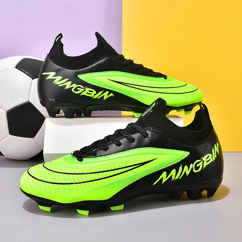 

New Men Football Shoes Society Cleats Indoor Football Field Boots Professional Fast Training Soccer Shoes Non Slip Sneaker 36-45