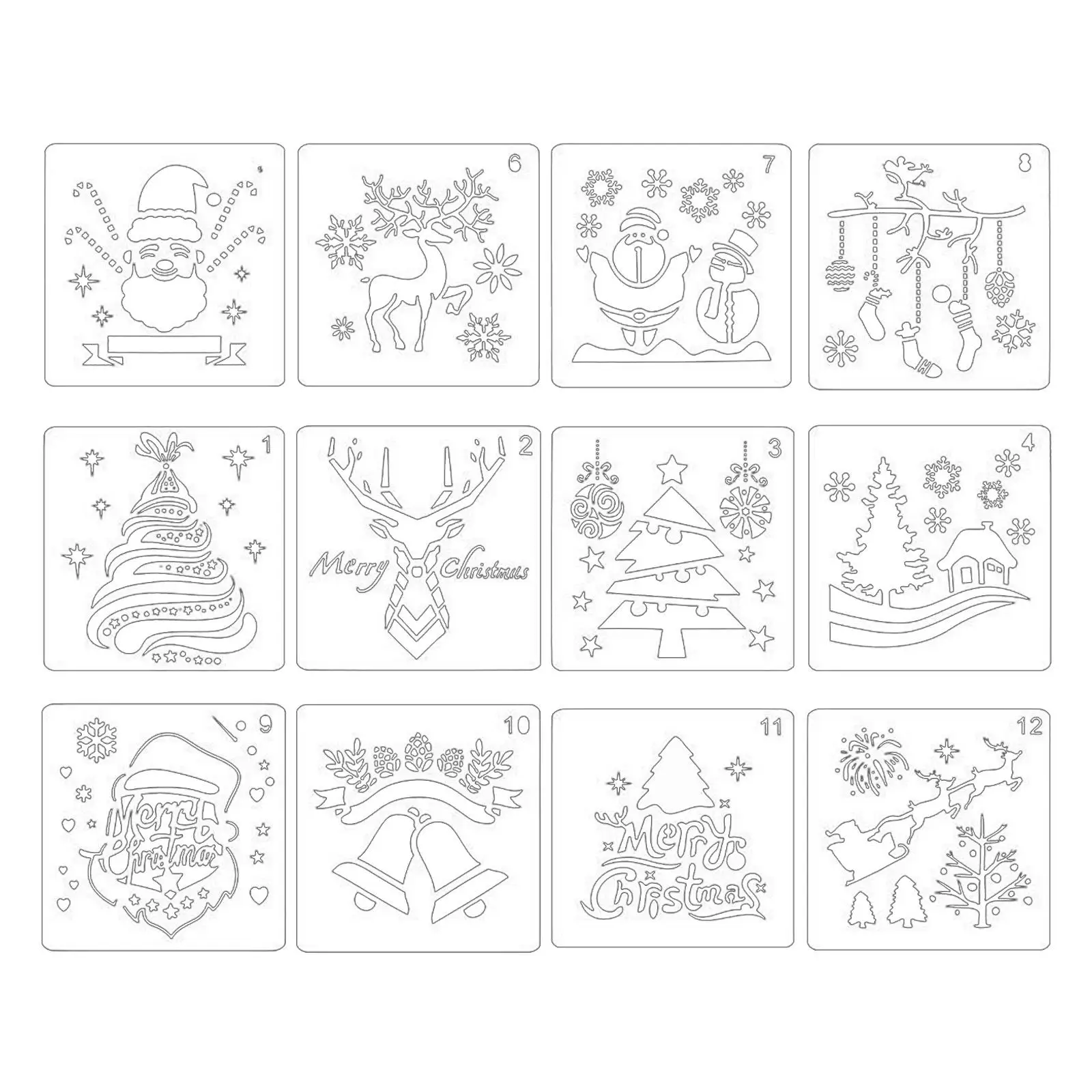 1 Stencils Template Reusable Craft for Glass Journal Art Drawing Painting Car Body