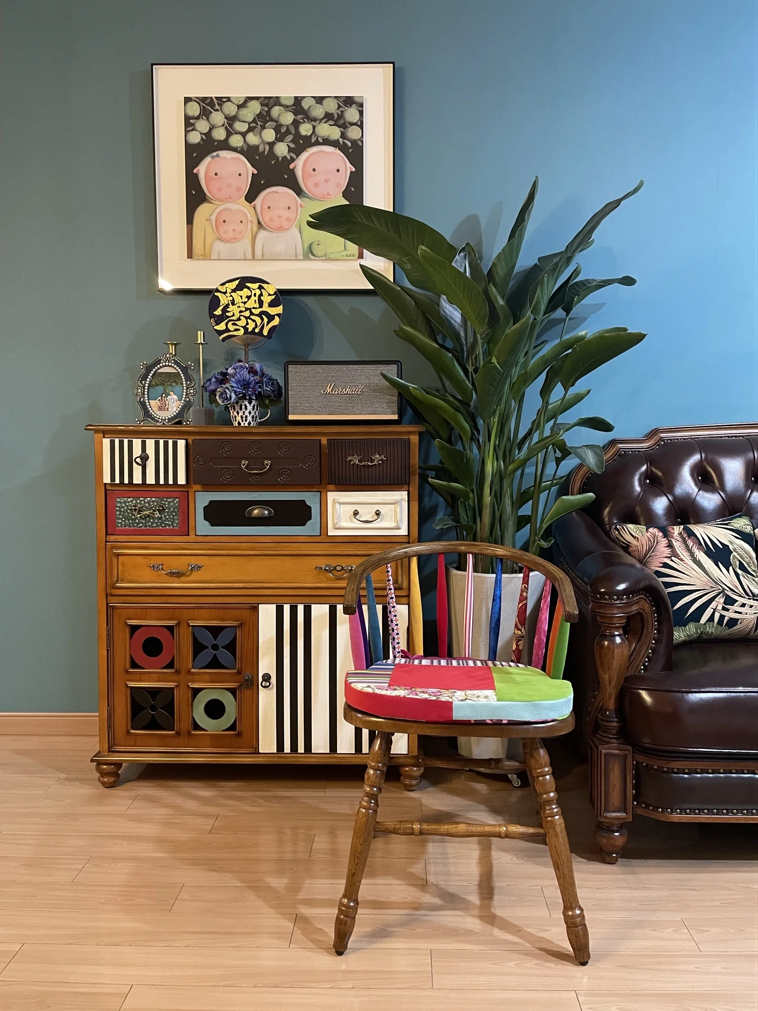 كرسي طعام من الخشب الصلب غير رسمي في الريف الأمريكي، كرسي دراسة، كرسي قراءة للشرفة، كرسي مقهى وندسور #3