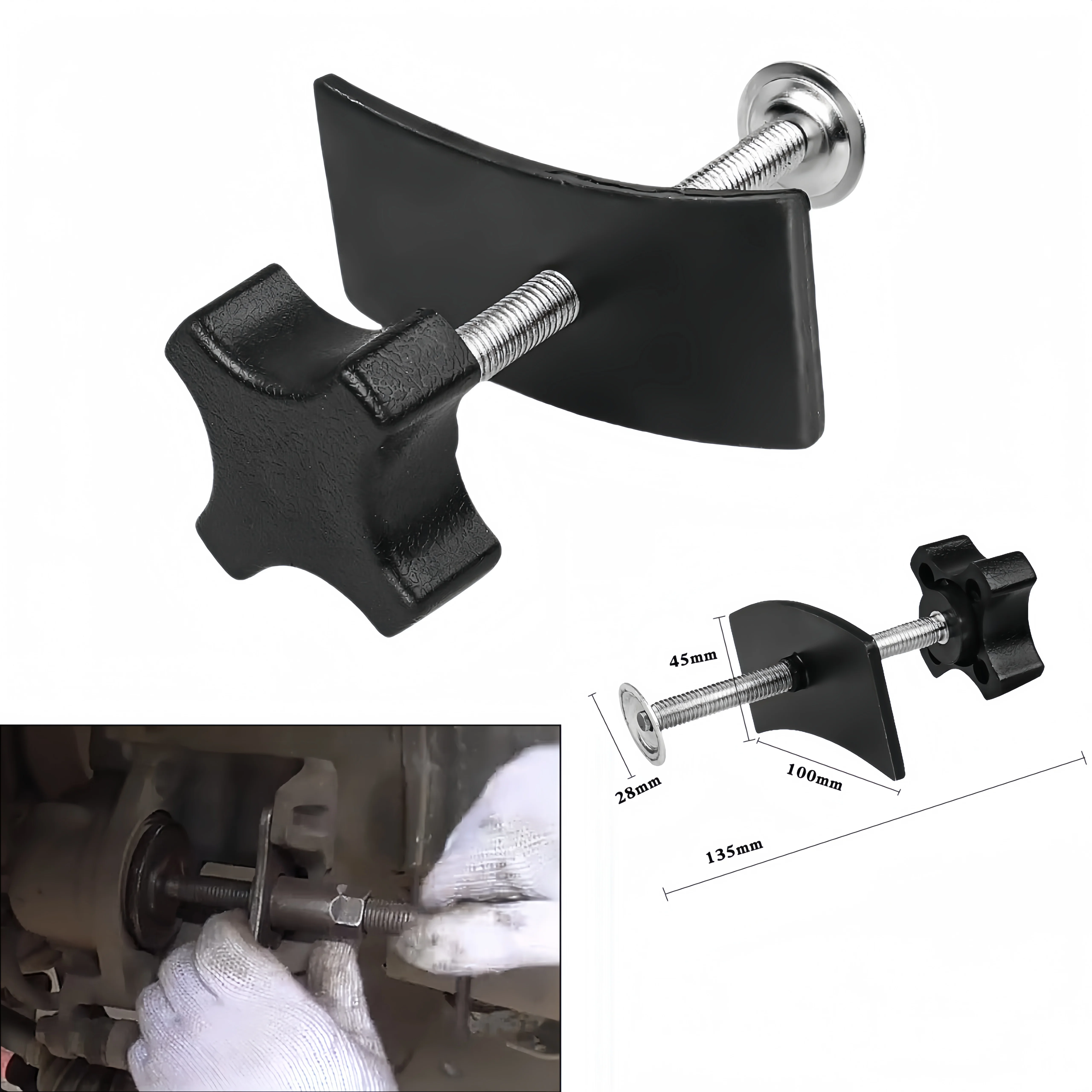Brake Caliper Piston Rewind Tool Car Disc Brake Pad Spreader Compressor Press Tool for Replacing Pads Easy Installation Durable