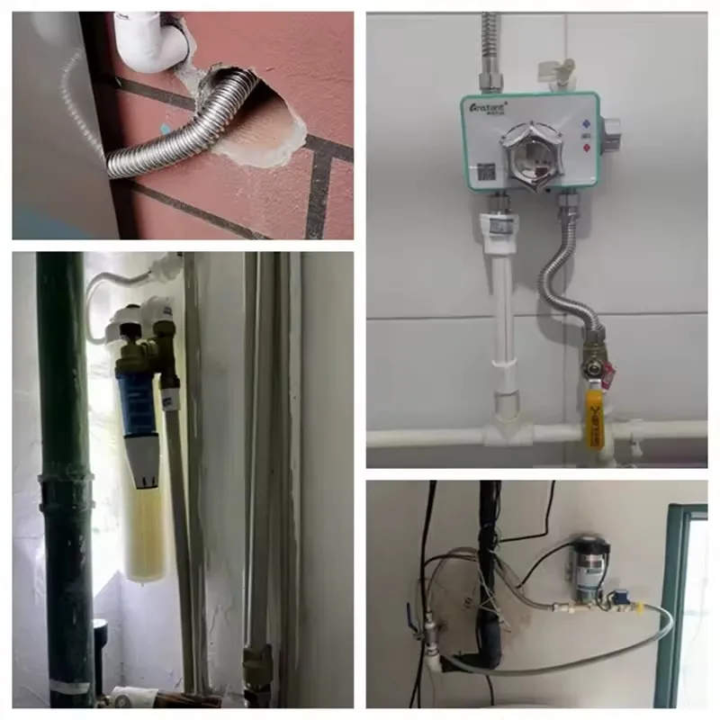 1Pcs 20/40/60/80/100/150/200cm G1/2 304 SUS Corrugated Pipe Cold Hot Water Pipe Fish Tank Garden Water Connectors Extension Tube