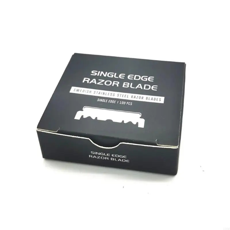U0DE 100 Stück Barber für Rasierklingen, Einzelkante für Rasierklingen für professionelle Widerhaken