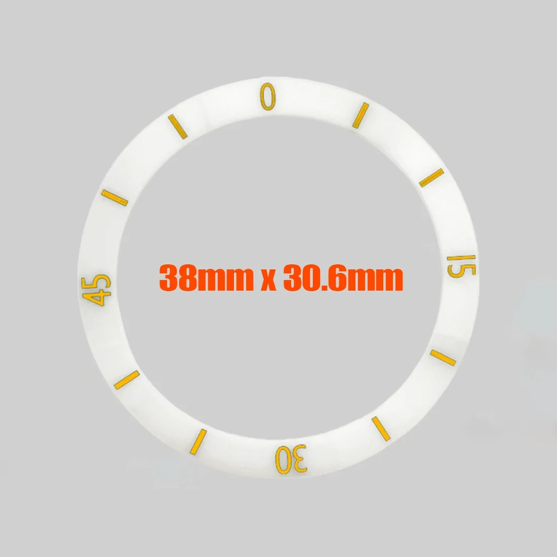 38x30.6 มม.สีขาวสีดําเซรามิค BEZEL แทรก Fit สําหรับ SUB SKX007 SKX009 SRPD นาฬิกา NH35 NH36 กรณีโค้งเซรามิค BEZEL แหวน