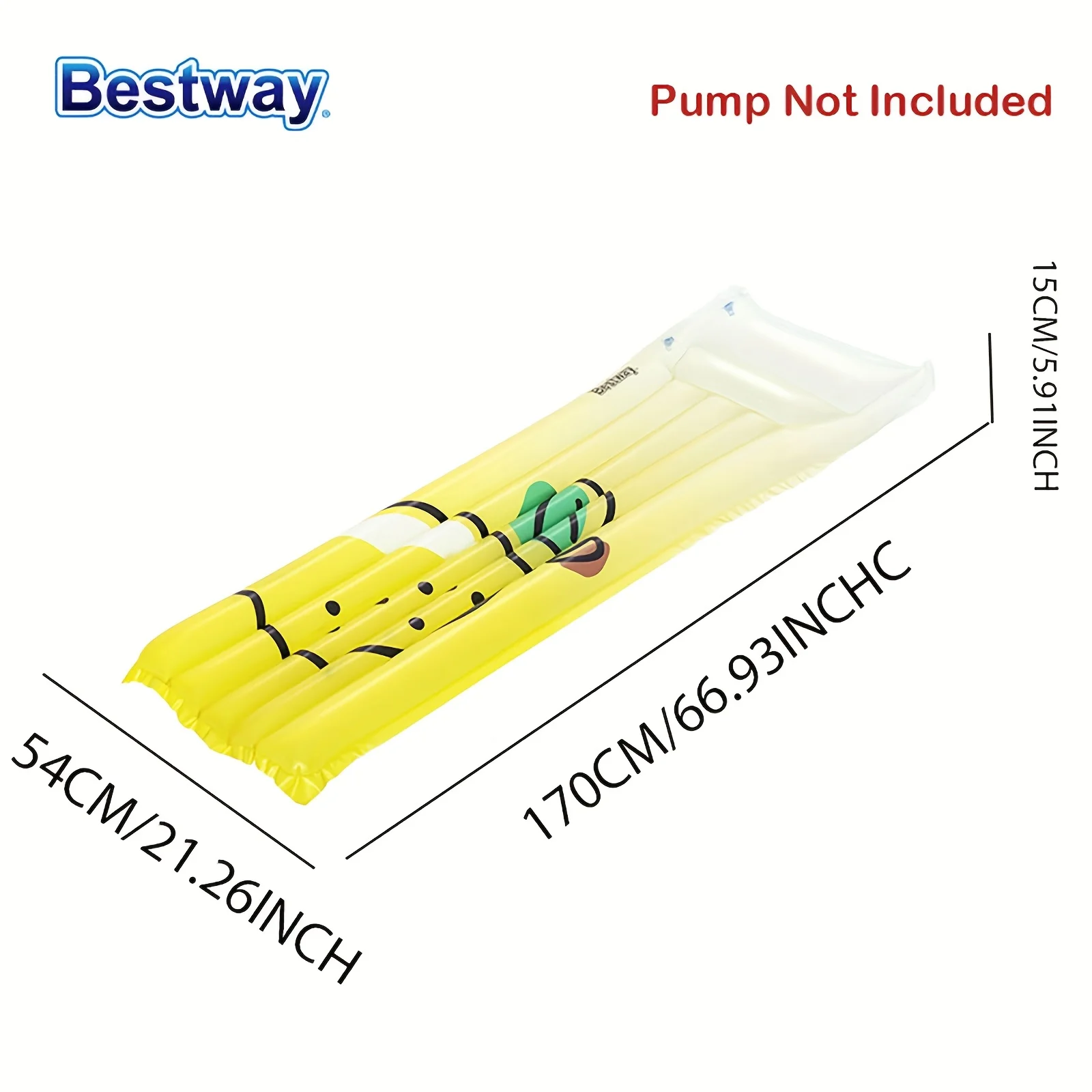 Bestway 44122 Tricolour Sunbathing Pool Floating Lounger, 188x71cm PVC Water Floating Hammock, Floating Lounger Water Sofa Beach Cushion, Pool Lounger Float for Pool Beach Ocean