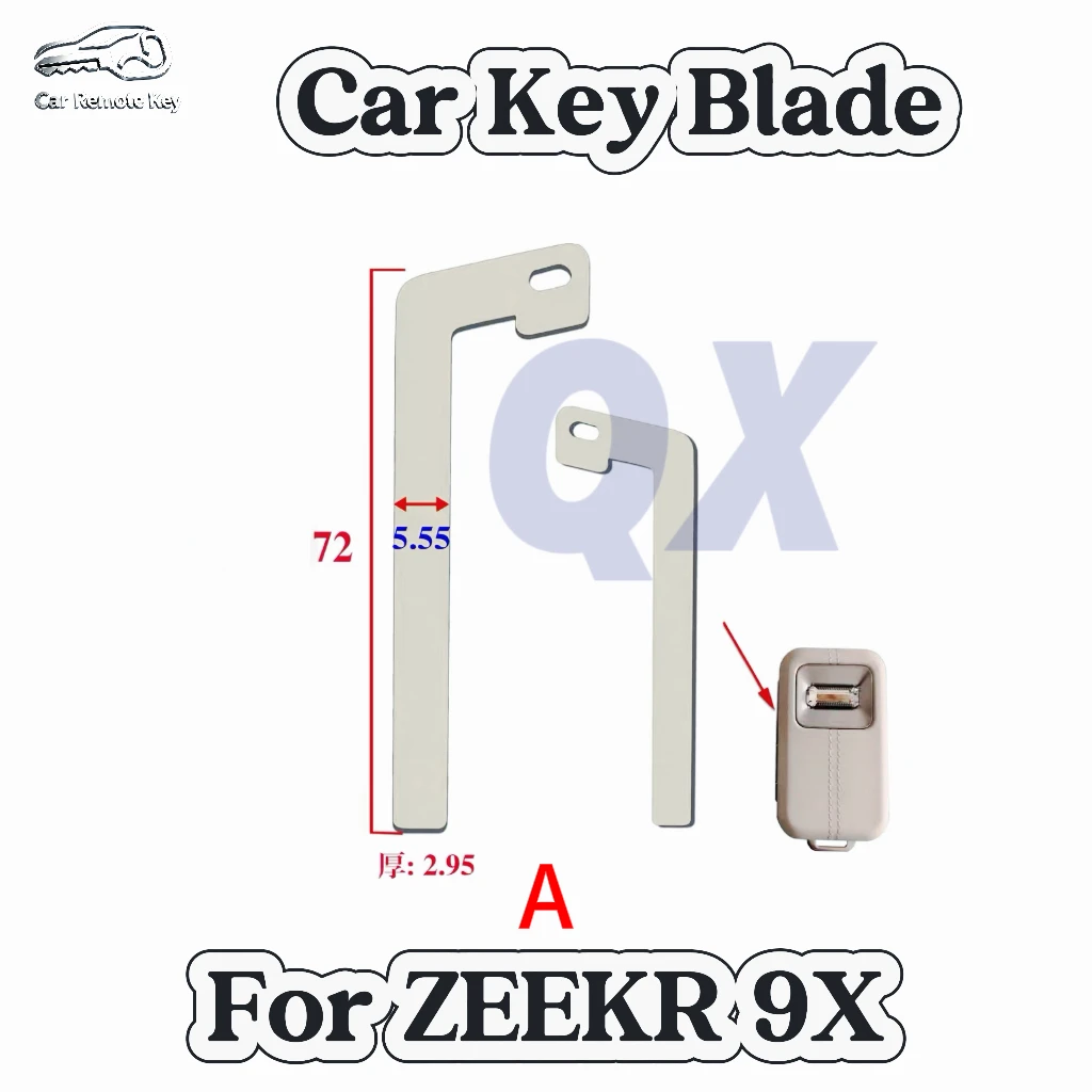 Remote Smart Emergency Key For ZEEKR 001 9X Keyless Uncut Blade