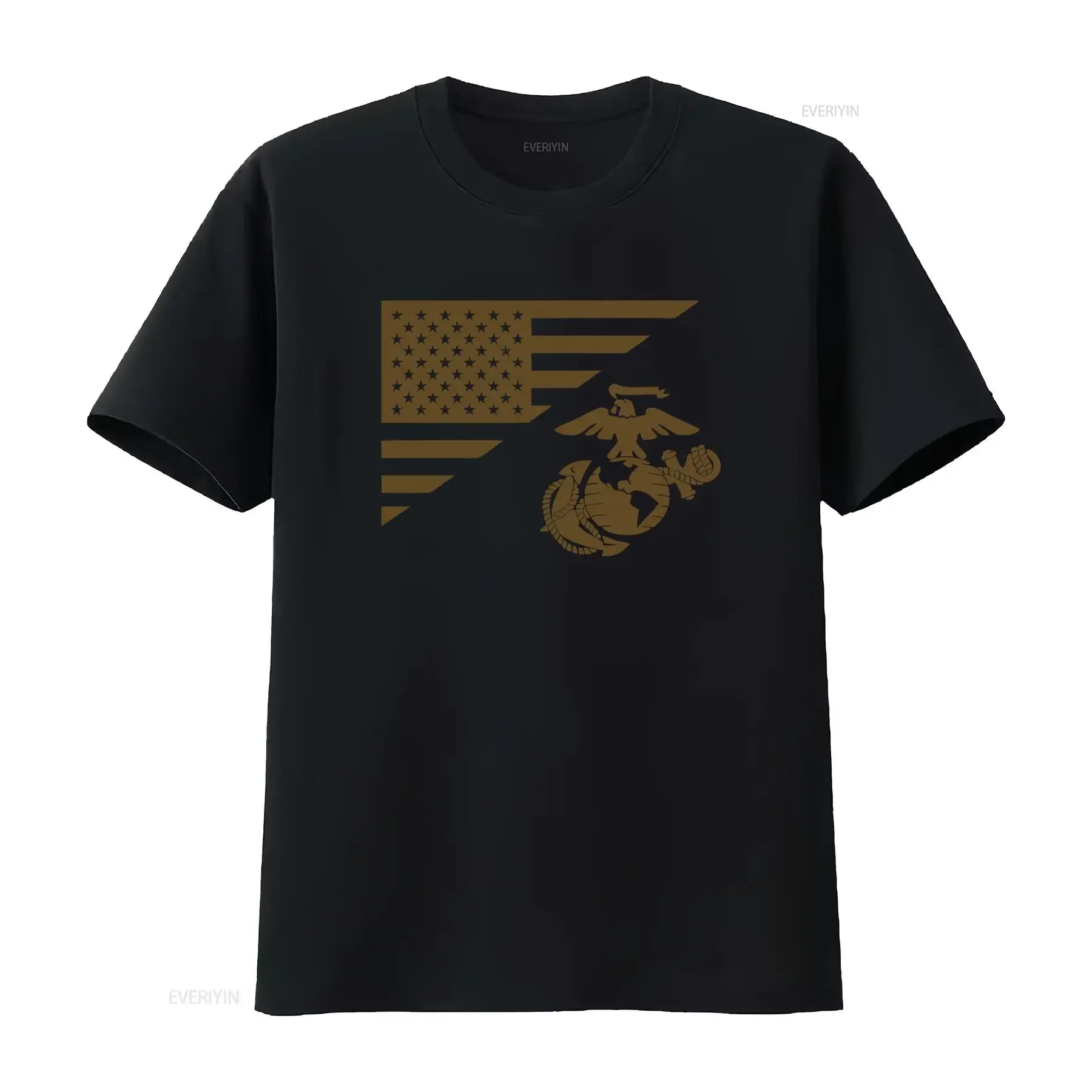 Футболка USMC с глобусом, якорем и флагом США для морских пехотинцев США, патриотический американский дизайн, винтажная, с эффектом потертости, эластичная, дышащая, слегка повседневная.