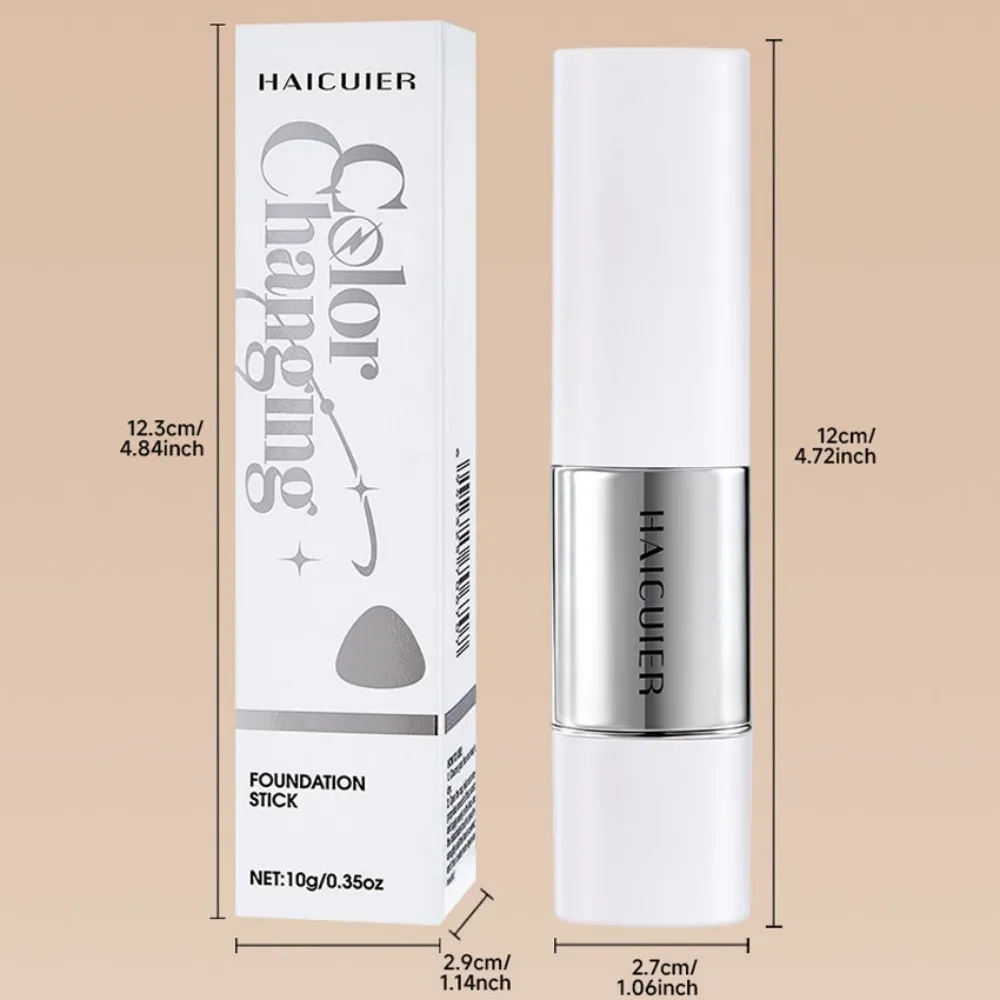 マットな高カバー力、温度変化によるダブルヘッドコンシーラー、ブラシ付き、防水、オイルコントロール、長期的なフェイシャルメイクアップ