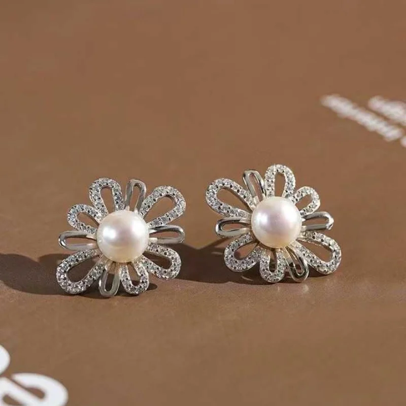 

SGARIT винтажные необычные серьги для женщин, серьги из серебра 925 пробы с натуральным пресноводным белым жемчугом, аксессуары для вечеринок, подарки