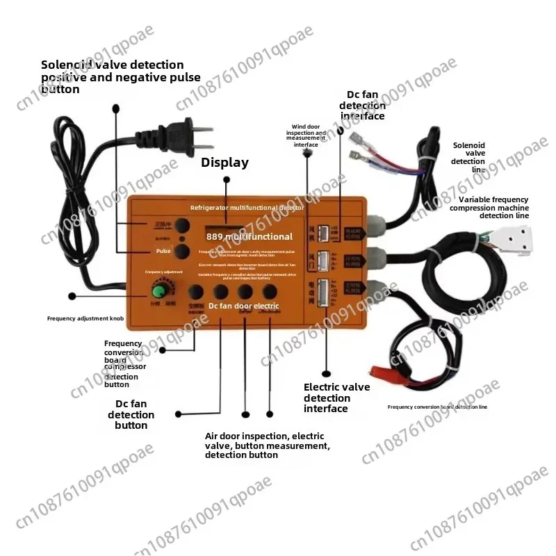 Refrigerator Inverter Board Compressor Solenoid Valve Fan Air Door Electric Valve Tester Fault Tool English Version