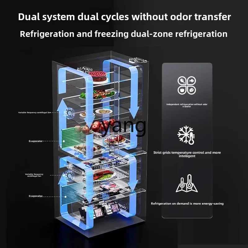 CX 509L luz azul sistema duplo fresco francês multi-porta quatro portas refrigerado a ar doméstico eficiência energética de primeira classe