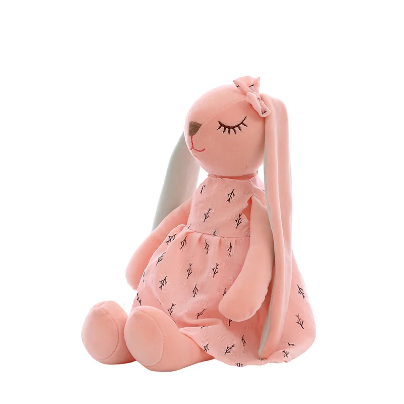 Creative New Rabbit Lnstagram Toy Pink Girl Heart Long Ear Peace Rabbit Plush Toy Doll Comfort Doll Throw Pillow Children\'s Gift