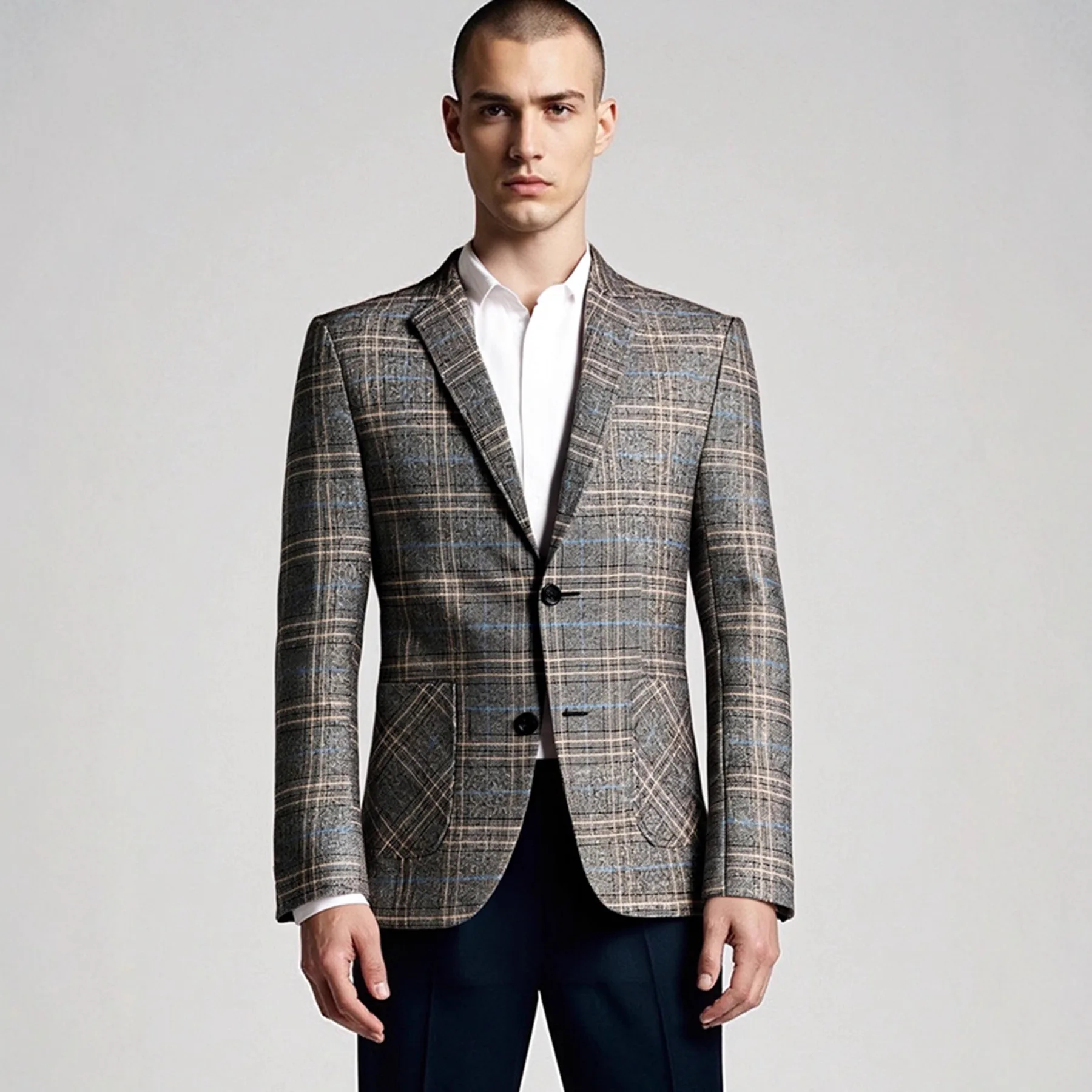 

Men's Spring And Autumn Casual Light-colored Business Life Simple Light Luxury High-end Blazer