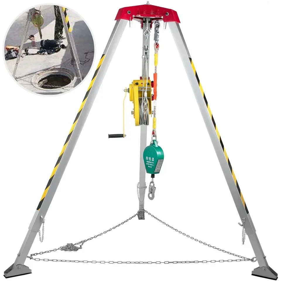 

3m industrial rescue tripod stand rescue unit safety winch for falling protection aluminum firefighting keen escue tripod