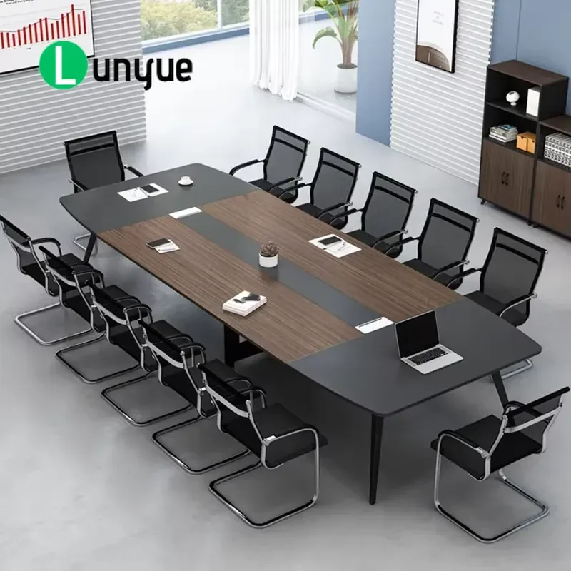 Modern Long Conference Table Simple Meeting Desk Office Workbench for Small Negotiation Room Furniture