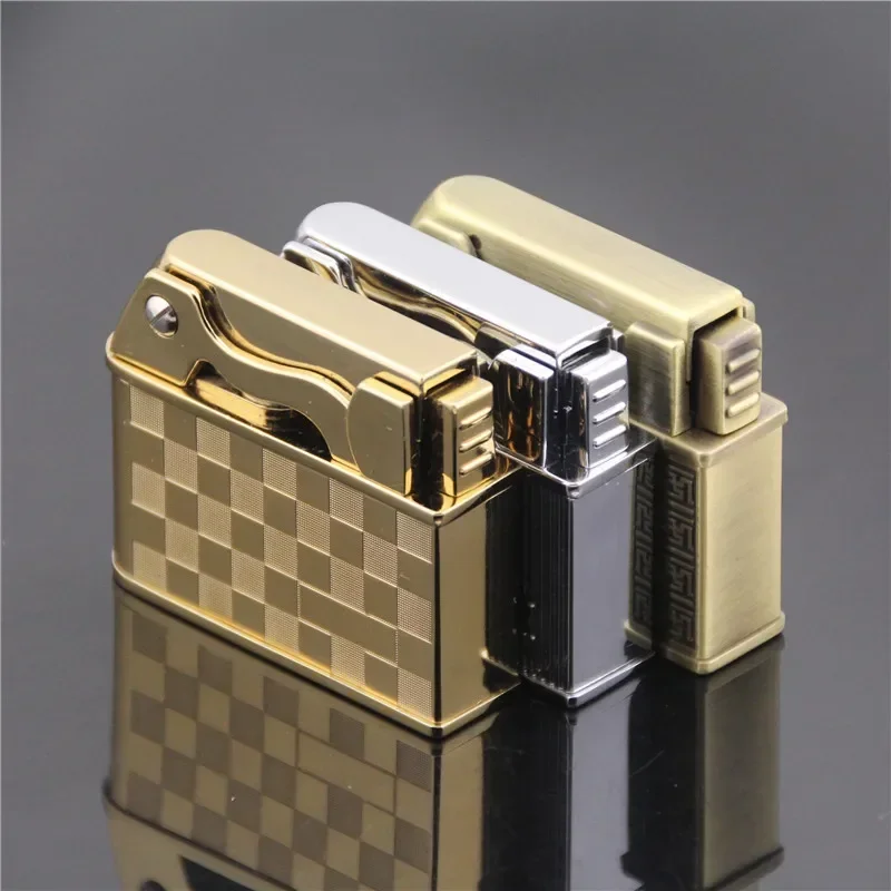 JOBON Men\'s Business Eagle Head Kerosene Lighter, Creative Personality Metal Gasoline Bronze and Silver Creative Gadgets Gifts