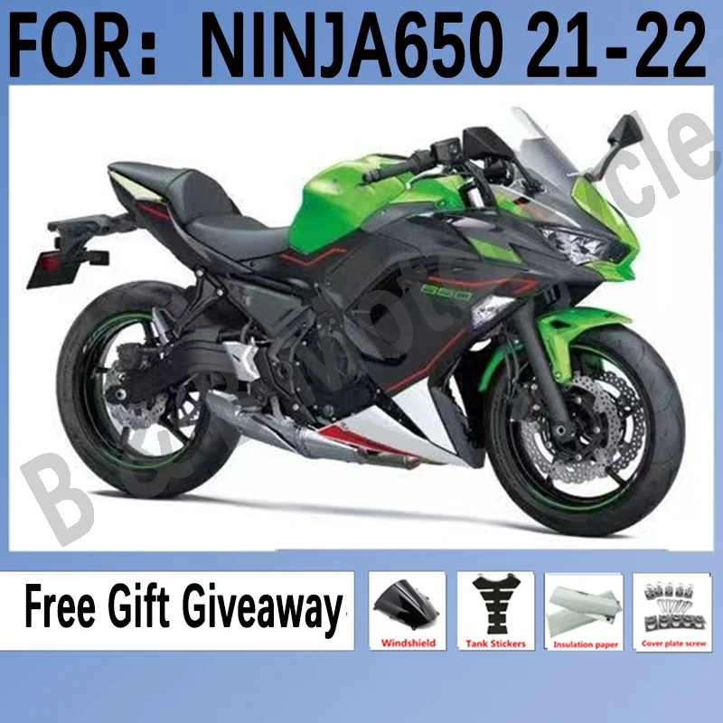 

New Fairing for KAWASAKI NINJA650 2021 2022 ABS Full Fairings kit fit for Ninja 650 2021 2022 Kawasaki fairings Kits Set Green