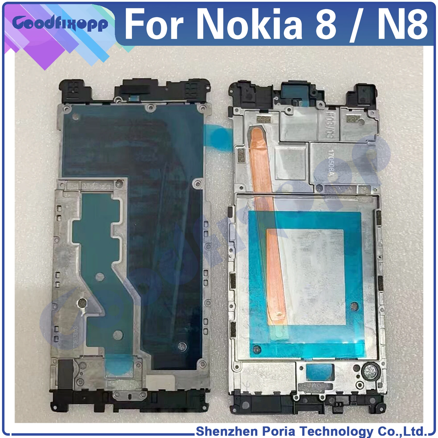 For Nokia 8 N8 TA-1004 TA-1012 TA-1052 Nokia8 Phone LCD Frame Middle Frame LCD Bezel Plate Panel Chassis Replacement