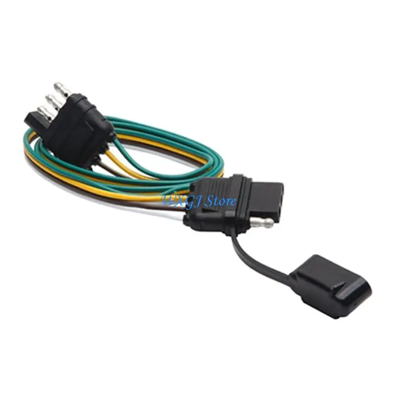 

37JE Strong ABS Trailer Connector 4 Pin Plugs Socket Extension Cable for Truck SUV