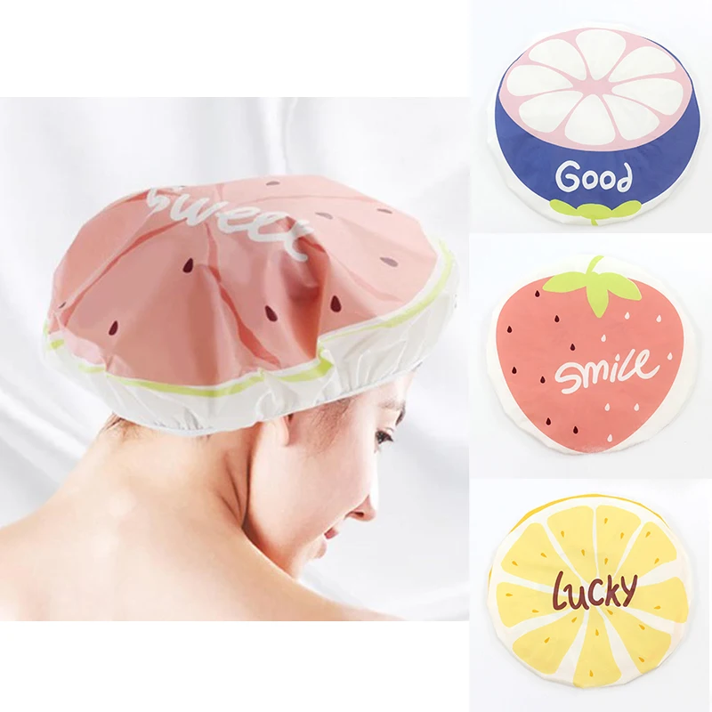 Bashroom Shower Waterproof Cap Thicken Elastic Bath Hat Bathing Cap for Women Hair Salon Bashroom Supplies Women Shower Caps