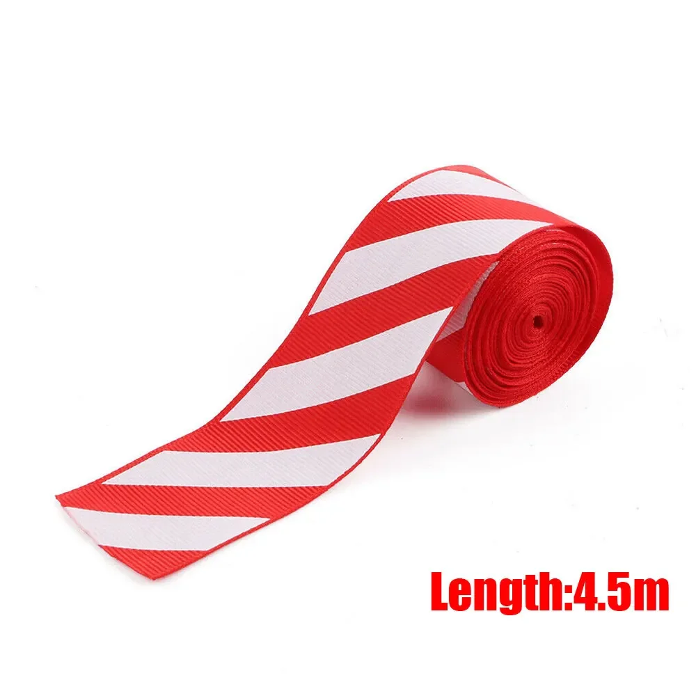 Christmas Navidad Ribbon Candy Cane Stripe Ribbons for Xmas Decor Tree Gift Wrapping Wedding Decoration DIY Red & White 5 Yards