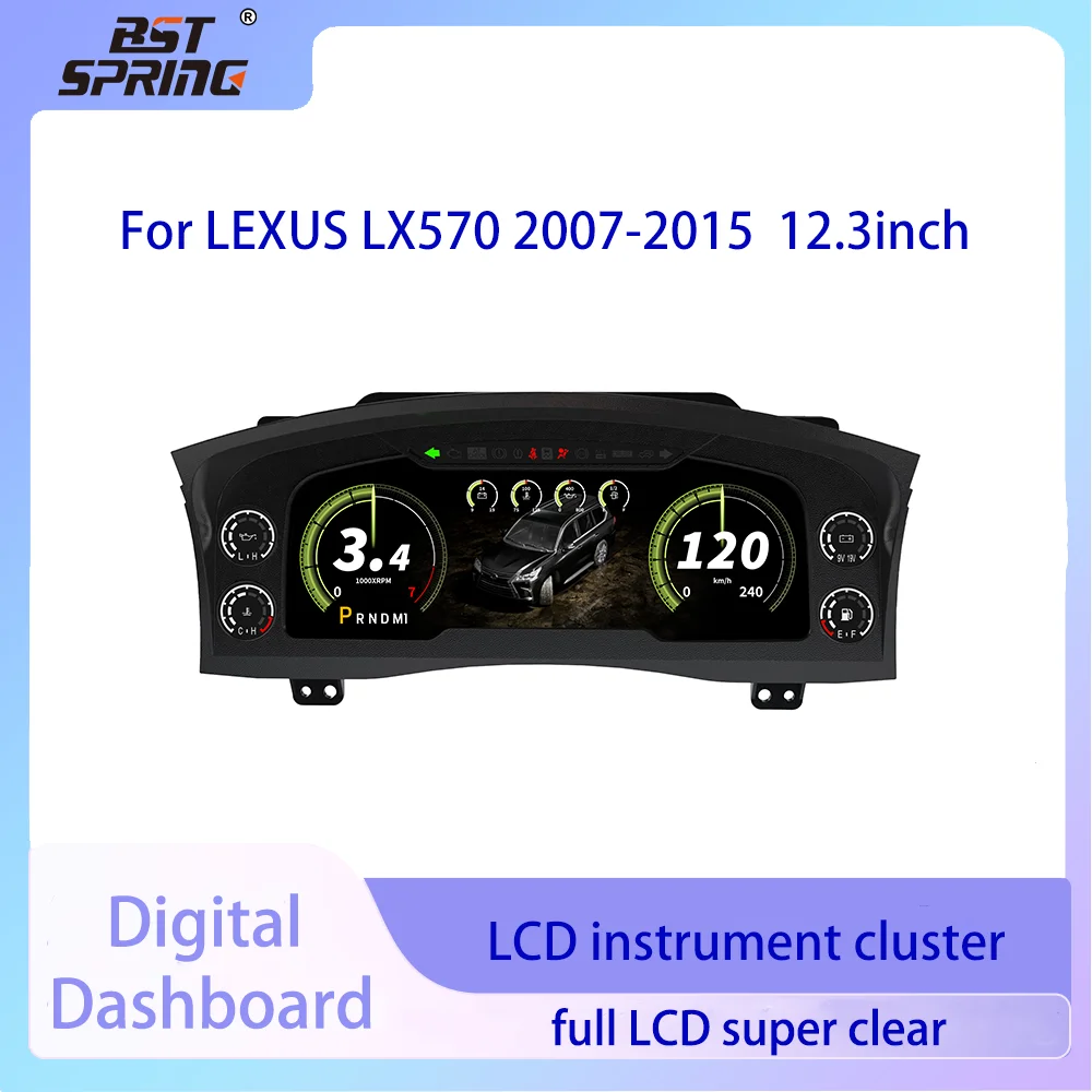 

Carcluster ЖК-цифровая приборная панель кластера приборной панели для LEXUS LX570 2007-2015, виртуальная приборная панель, кабина