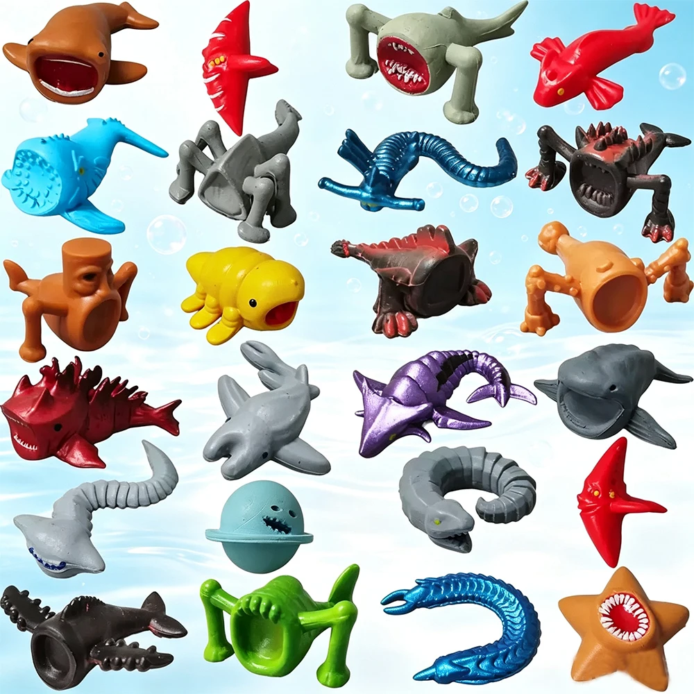 24pcs Subnautica Sea Eater Monster Figure Leviathan Figures Decoration Bloop Gran Maja Model Doll Ornament Toy Halloween Gifts view 2