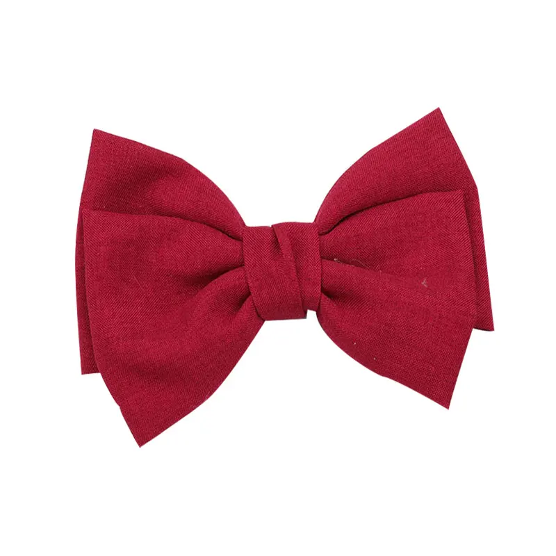 Solid Color Retro Bow Hair Clips Women\'S Hairpin Headwear Fashion Versatile Korean Jewelry Hair Band Free Shipping