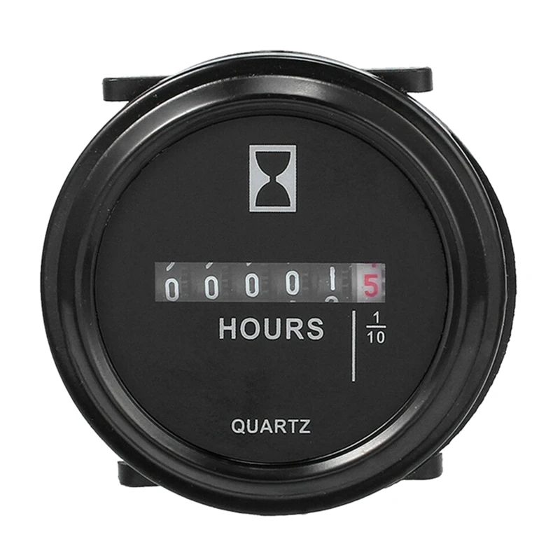 Mechanical Hour Meter Gauge Professional Engine Hourmeter for DC 6-80V for Boat Auto ATV UTV 2