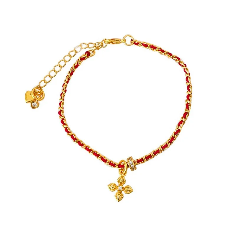 Fashion Jewelry Vintage Temperament Chain With Cord Charm Bracelet For Women Female Gifts Pretty Accessories 2024 Trend New