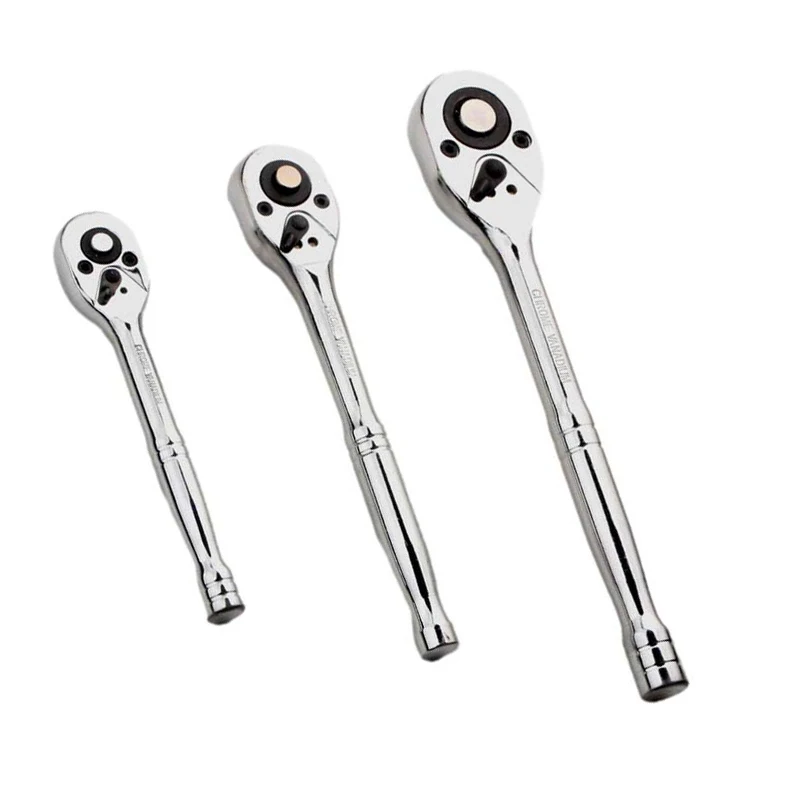 

1/2 3/8 1/4 Quick Release Wrench 6.35/10/12.5mm Multiple Specifications Ratchet Wrench Socket Wrench for Auto Repair Hand Tool