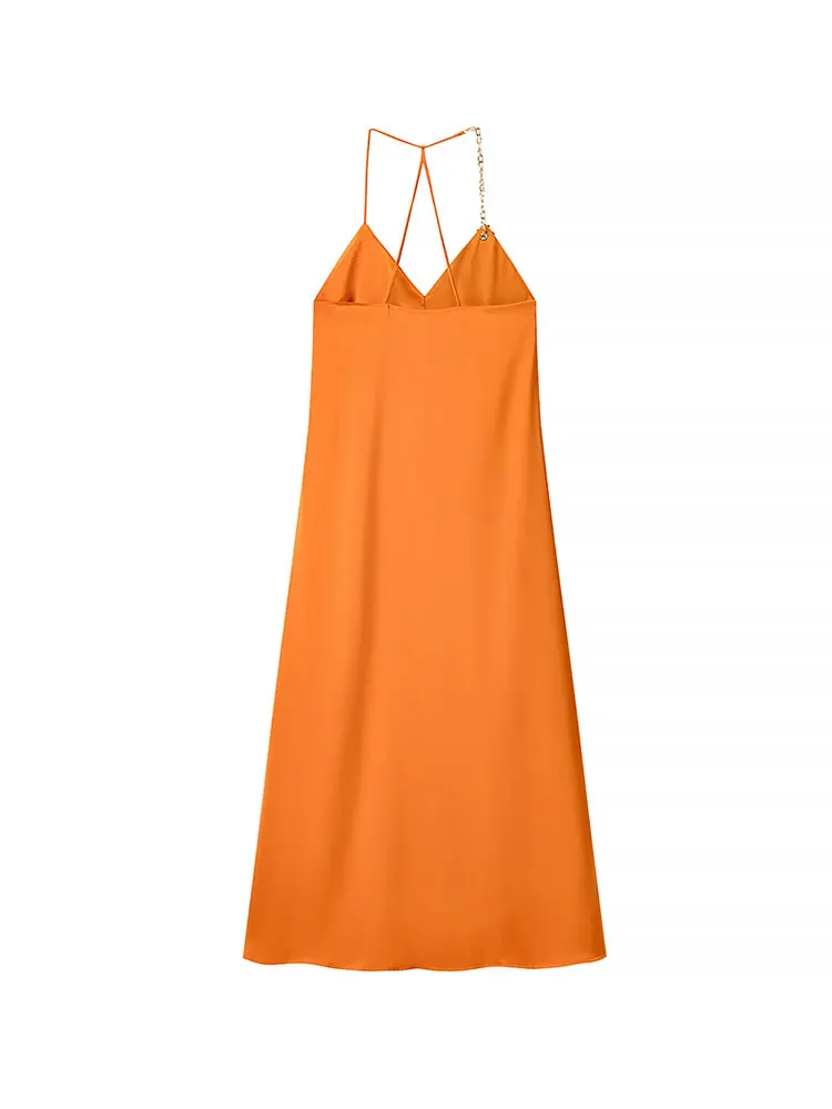 NLZGMSJ Vintage Chic Women Dress Solid Cami Sleeveless Backless Long Straight Vestidos New Fashion 2025 Holiday Dress