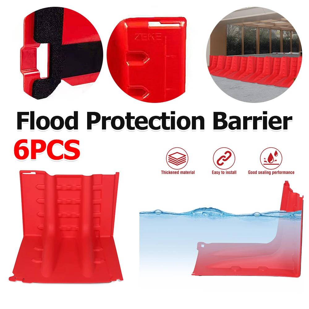 حاجز لمنع الفيضانات على شكل حرف L لوحة سد المياه البلاستيكية ABS بارتفاع 1.71 قدم جدار الفيضانات المحمول لمدخل باب المرآب مترو الأنفاق #1