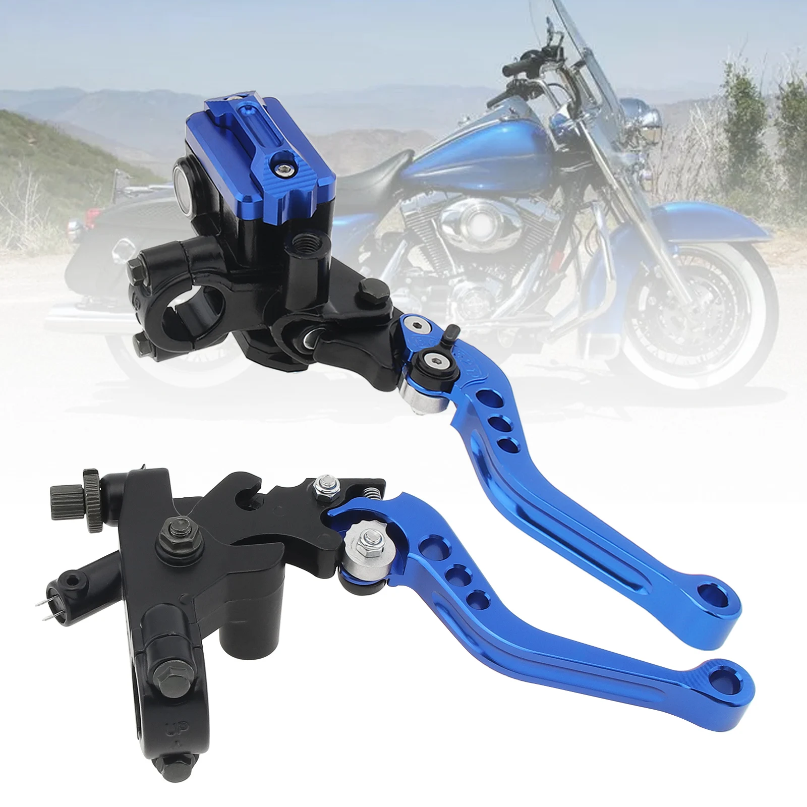 

2PCS Universal Motorcycle 7/8inch 22mm Handlebar Brake Master Cylinder Clutch Lever Fit for Honda Kawasaki/Suzuki /Yamaha