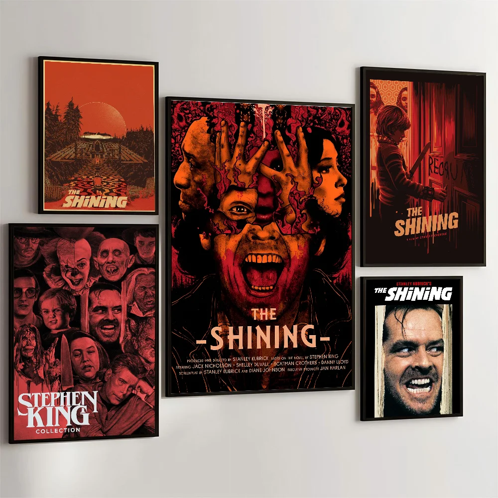 1PC The Shining Poster Movie Sticky Posters Retro Kraft Paper Sticker DIY Room Bar Cafe Aesthetic Art Wall Painting