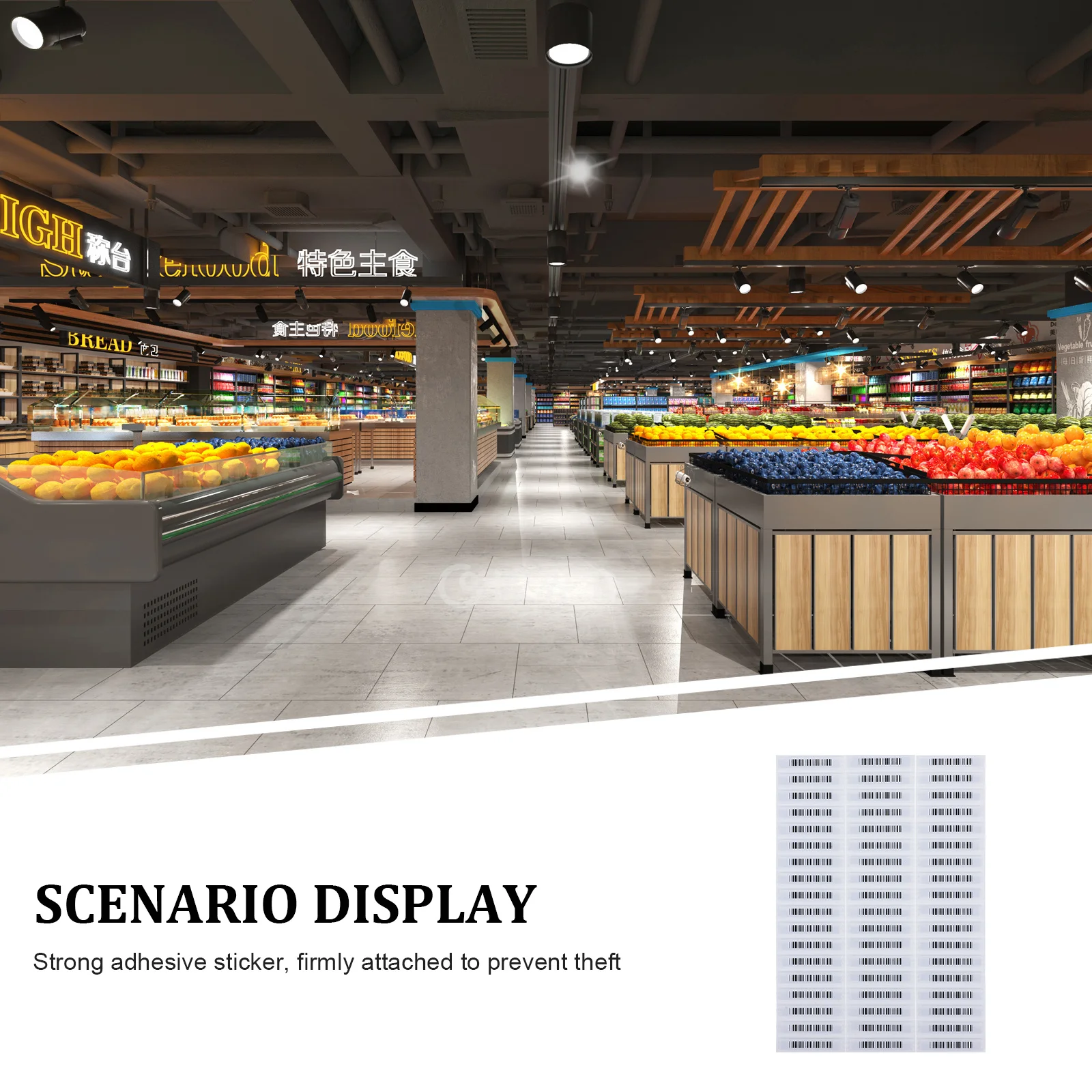 108 قطعة ملصقات علامات مضادة للسرقة مغناطيسية صوتية لمستحضرات التجميل في السوبر ماركت عملية وسهلة التشغيل لحماية السلع #5