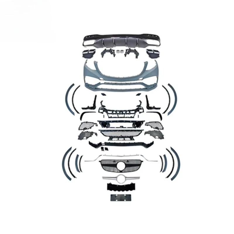 

ForPlastic Bodykit For Benz W166 Upgrade To GLE63 Front/Rear Bumpers 2015-2019 Brand High Performance