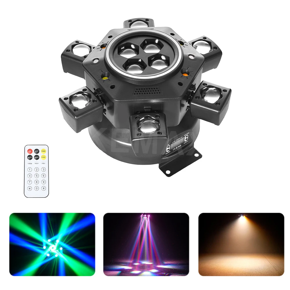 150W Mini Beam Moving Head Light RGBW DJ Mobile Head LED Strobe Effect DMX Disco Stage Lighting For Birthday Club Party