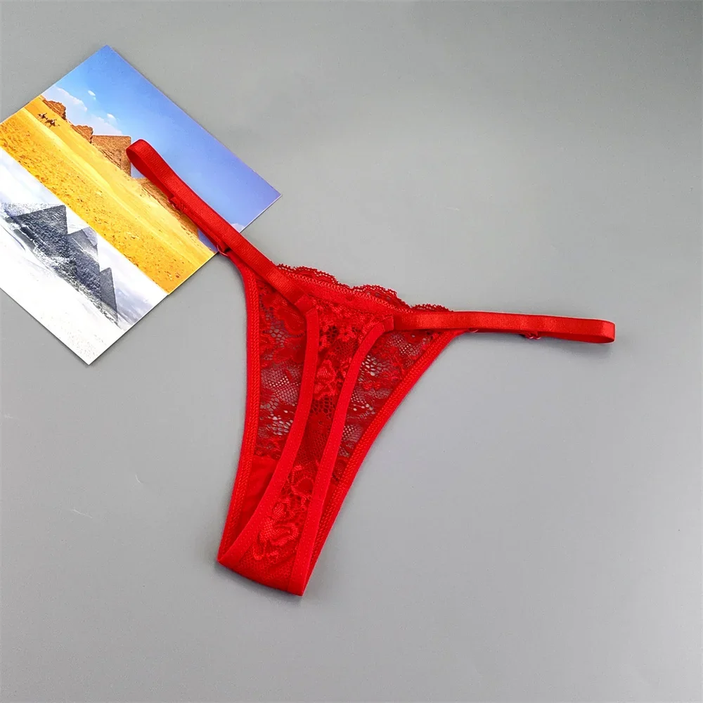 3ks sexy tanga spodní prádlo pro ženy perspektivní krajkové kalhotky G-string nízký pas plus velikost žhavý dárek pro manželku - náhled 4