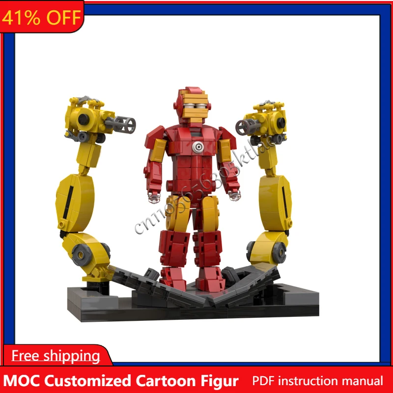 

Набор для сборки MOC Miniland Dioramas Iron Mk3 Suit Brickheadz, 458 деталей, конструктор DIY, игрушки для детей, подарки на праздники