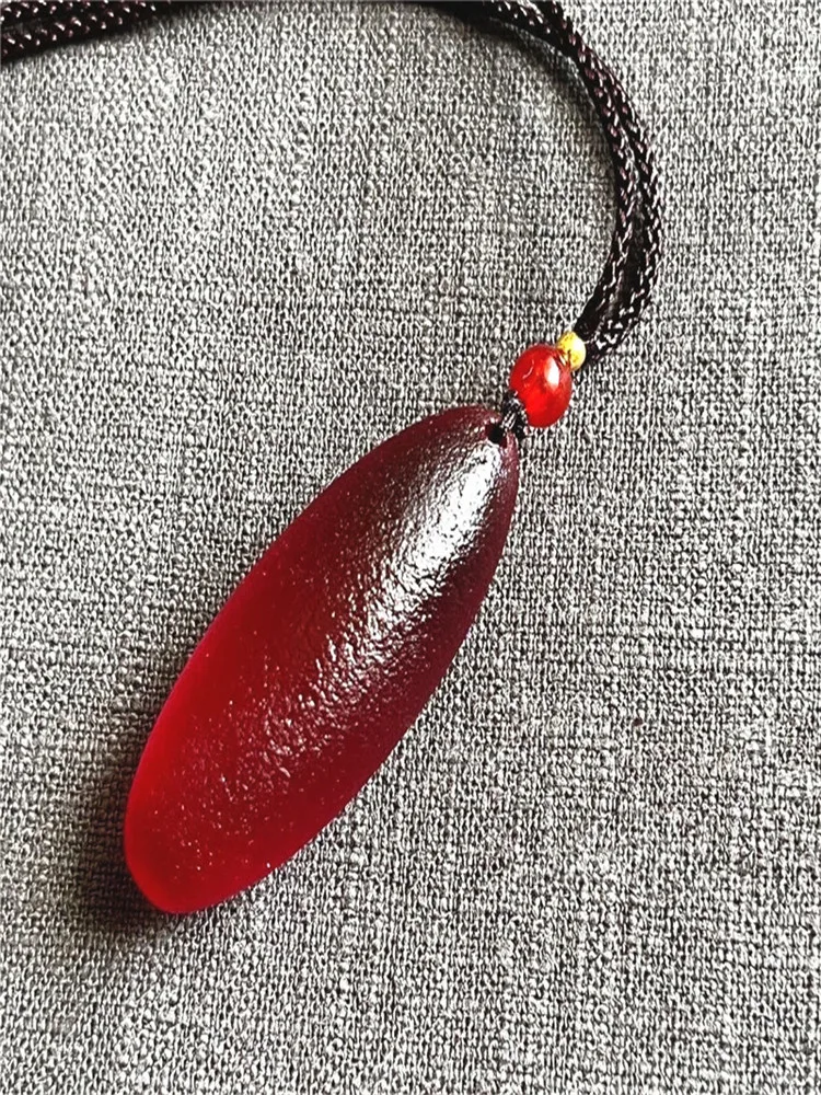 20g red gemstone Moldavite meteorite egg impact grade Czech pendant