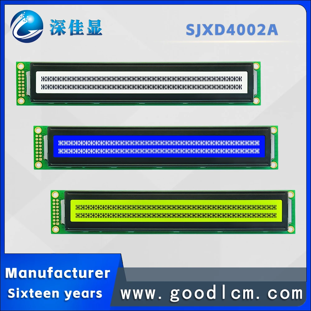 دائم 40*2 خط الروسية LCD نقطية شاشة SJXD4002A التحكم الصناعي أحادية اللون LCM وحدة عرض شخصية شاشة LCD