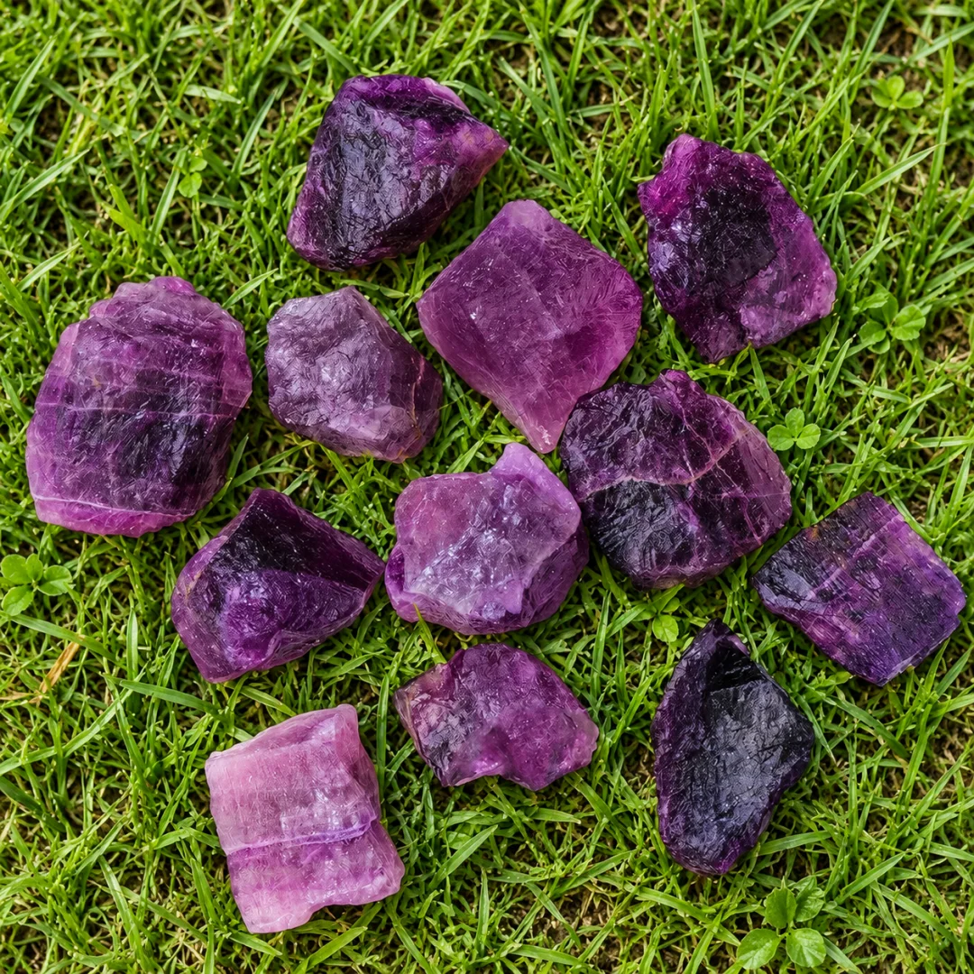 Natural Purple Fluorite Rough Stone Raw Crystal Mineral Specimen Healing Stone Home Decor Aquarium Vase Filler Collection Gift