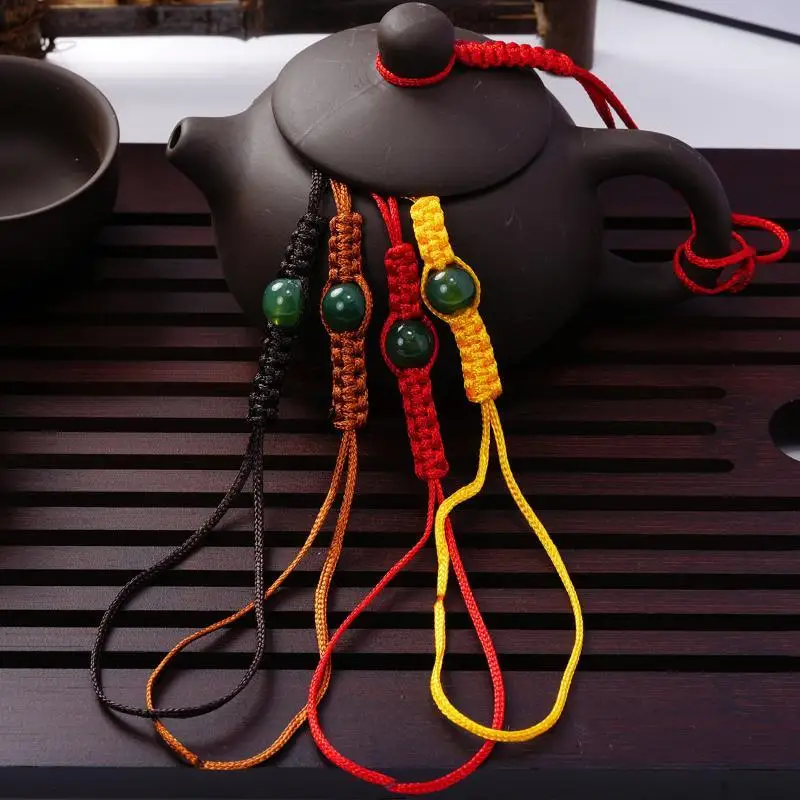 1pcs Teapot Lid Hanging Tether Rope Woven Cover Cord Fob Gongfu Tea Ceremony Accessories For Zisha Porcelain Cast Iron Teapots