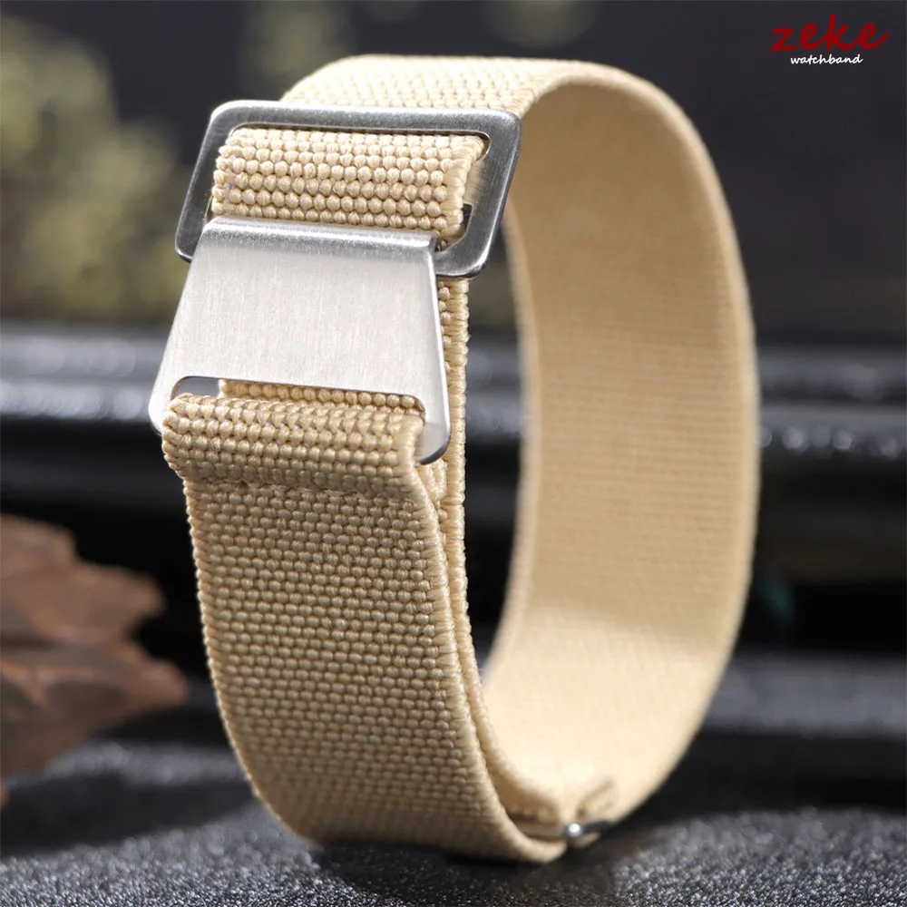Parachute militaire français Bracelet de montre en Nylon élastique confortable 18mm 20mm 22mm pour Seiko pour Tudor pour Bracelet de Sport Rolex